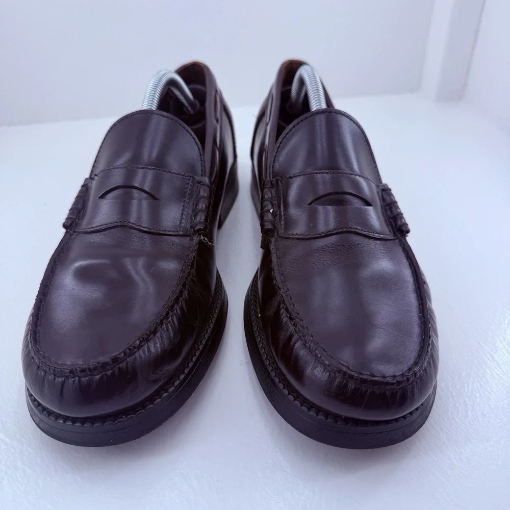 G.H. Bass Weejuns Mens 10D Burgundy Oxblood Leather Penny Loafers Moc Toe